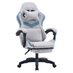 Scaun de birou/gaming, gri/albastru, zodia