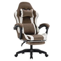 Scaun de birou/gaming, maro/alb, hospo