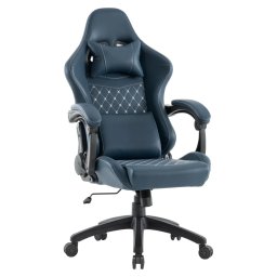 Scaun de birou/gaming, albastru, samie