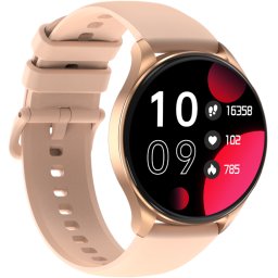Ceas smartwatch Blackview X20, 1.43-inch AMOLED, Heart Rate Oxygen Monitor, Microfon pentru Apeluri, Aplicatie Android iOS, Gold