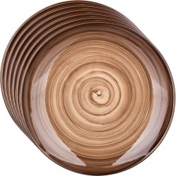 Set de 6 farfurii întinse Banquet Palas 27 cm,maro