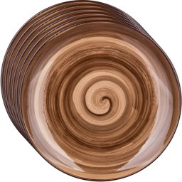 Banquet Set of 6 dessert plates Palas 21.5 cm,brown, maro