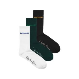 Jack & Jones Set 3 perechi de sosete, barbati, JACBRUNO, Negru (SELECTATI MARIMEA: 33-37)