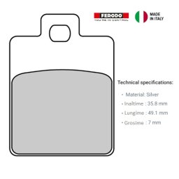 Placute frana Piaggio - Sym (Ferodo Argento)