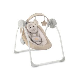 Leagan electric pentru bebelusi cu 5 viteze de balansare si 6 melodii MoMi Liss Beige