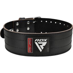Centură Powerlifting RDX RD1 Piele Negru - Negru, XS