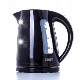 Fierbator Electric Camry, model CR 1255, 1,7 l, 2000 W, cu filtru anticalcar, baza rotativa, Negru