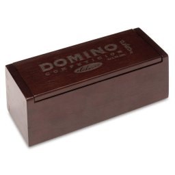 Joc Domino Clasic Premium Cayro, in caseta lemn, 28 piese cu insertie de metal