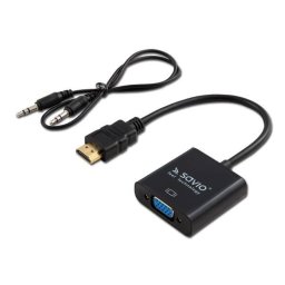 Adaptor Savio HDMI â VGA + Audio CL-23/B Negru
