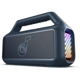 Boxa portabila Anker Soundcore Boom 2, 80W, BassUp 2.0, IPX7, Lumini RGB, Bluetooth 6, Auracast™, Albastru