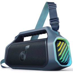 Boxa portabila Anker Soundcore Boom 2 Plus, 140W, Bluetooth 6, BassUp 2.0, IPX7, Lumini RGB, Auracast™, Blue