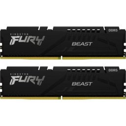 Kit Memorie RAM Kingston Fury Beast Black Intel XMP 3.0/AMD EXPO KF568C34BBEK2-32, 32GB, DDR5-6800MHz, CL34, Dual Channel