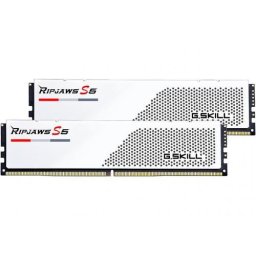 Kit Memorie RAM G.Skill Ripjaws S5 XMP 3.0 White 32GB F5-6000J3238F16GX2-RS5W, DDR5-6000Mhz, CL32, Dual Channel