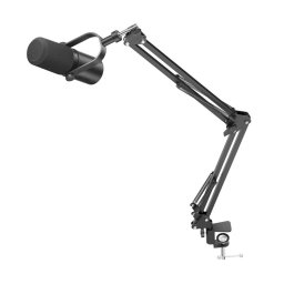 Microfon BOYA CastMic P60B studio microphone with arm, wired USB XLR - black