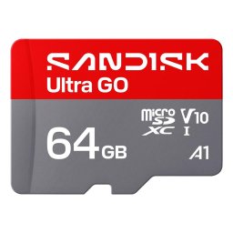 Card memorie microSDXC SanDisk by Western Digital Ultra GO 64GB, UHS-I U1, V10, Class 10, A1