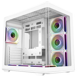 COOLERMASTER Elite 600 TG alb +7 buc ARGB ventilator