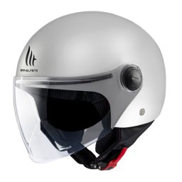 Casca MT Helmets Street S - Open face, alb lucios, ECE 22.06