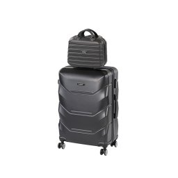 Set valize Leziter TraveLux Max IV negre, ABS, 2 piese cu roti 360°