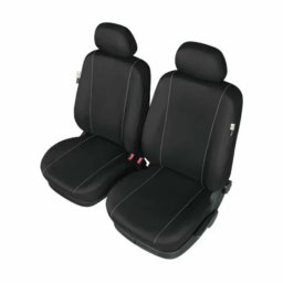Huse scaun fata auto Solid, 2 bucati, Super Airbag, negre, marimea L