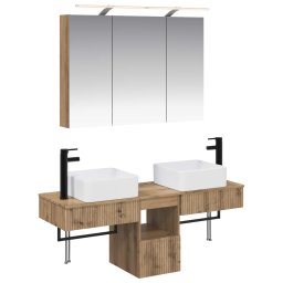 Set dulap baie 4 pcs Stejar Artizanal 100 x 14,5 x 70 cm GartenMobel Dekor
