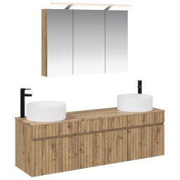 Set dulap baie 4 pcs Stejar Artizanal 100 x 14,5 x 70 cm GartenMobel Dekor