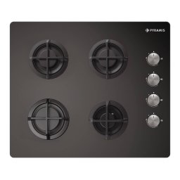 Plita pe Gaz Pyramis 5343.02 Sticla Neagra