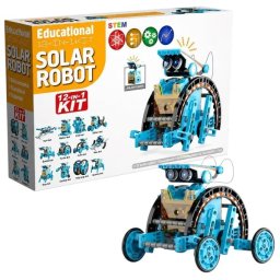 Robot solar STEM 12 in 1, set educativ de constructie si robotica, 8 ani+