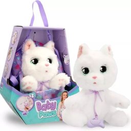 Jucărie de pluș interactivă Baby Mancs – pisicuță albă