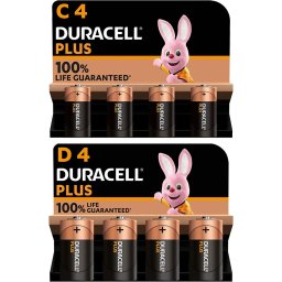 Duracell Plus C, battery (4 pieces, C)