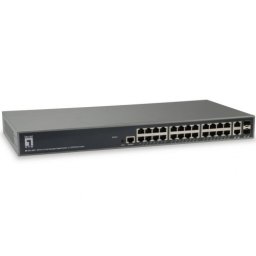 Switch Comutator GEL-2681, 24 porturi, Negru