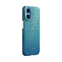 Husa Pitaka KI1702AG | iPhone 17, Ultra-Slim, Glints of Gold, Albastru