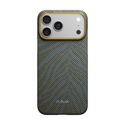 Husa Pitaka BV1703P | iPhone 17 Pro, Breath of Veins, Edge Case, Dive Green