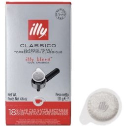 Capsule cafea Espresso, Illy, classico, sistem E.S.E, 18 capsule