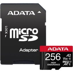Card ADATA Endurance 256GB MicroSDXC Clasa 10 UHS-I + Adaptor