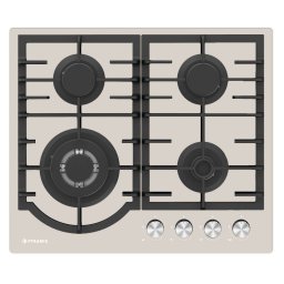 Plita Gaz Pyramis 60PG 6513 Beige Glass Wok si Fonta