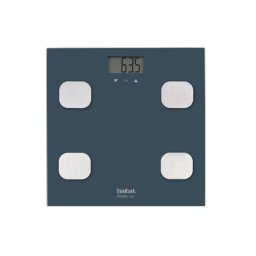 Cantar de Baie Tefal Body Up BM2520V0 Max 150Kg LCD Sticla 8 Memorii Indice de Masa Corporala Albastru