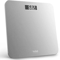 Cantar de Baie Tefal Premiss PP1801V0 Max 160Kg Pornire & Oprire Automata Suprafata de Sticla Securizata Baterii Incluse Argintiu