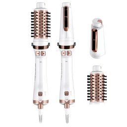 Perie de Par Rowenta Rotativa cu Aer Cald Brush Activ Ultimate Care CF9720F0 Tehnologie Careful Heat Invelis Quart Ceramic Tehnologie Ionic Booster 3 Trepte de Temperatura/Viteza Alb
