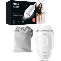 Epilator Braun IPL SilkÂ·Expert Mini PL1124 SensoAdapt 300.000 Impulsuri 3 Niveluri de Intensitate Saculet de Calatorie Alb/Gri