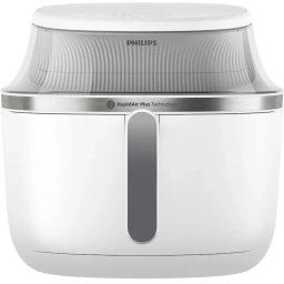 Friteuza Cu Aer Cald Philips NA341/10 Seria 3000 1700W 7.2L Tehnologia RapidAir Plus 12 Programe Presetate Maner Argintiu Alb