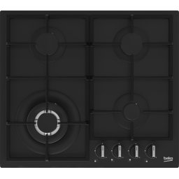 Plita Incorporabila Beko HBIAG64225SB Gaz 4 Arzatoare Wok Negru