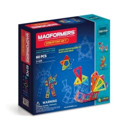 Joc de constructie magnetic Magformers Creator Set - Creatorul, 60 piese