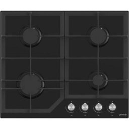 Plita incorporabila Gorenje GT641KB, Gaz, Sticla, 4 zone de gatit, 60 cm, Negru
