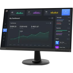 Monitor VA LED Lenovo 23.8" C24-40, Full HD (1920 x 1080), VGA, HDMI, 75 Hz, 4 ms, Negru