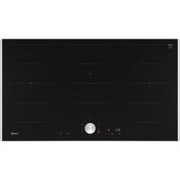 Plita cu inductie Neff T69TTX4L0 N90, 3 zone de gatit, 17 niveluri de putere, HomeConnect, Twist Pad, Flex Induction, 90 cm, Negru