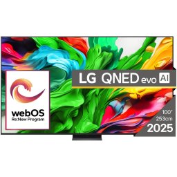 Televizor LG QNED 100QNED86A6, 253 cm, Smart, 4K Ultra HD, 120Hz, Clasa F (Model 2025), Negru