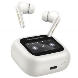 Casti True Wireless Monster TH300, Bluetooth, Alb