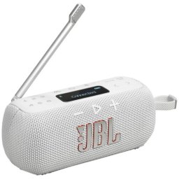 Radio portabil JBL Tuner 3, DAB/DAB+/FM, Bluetooth, Auracast, Autonomie 15 ore, IP68, Alb
