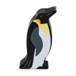 Figurina Pinguin regal, din lemn premium - King Penguin - Tender Leaf Toys