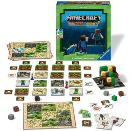 Joc de societate Ravensburger Minecraft Builders Biomes, Varsta 10+ ani, Multicolor